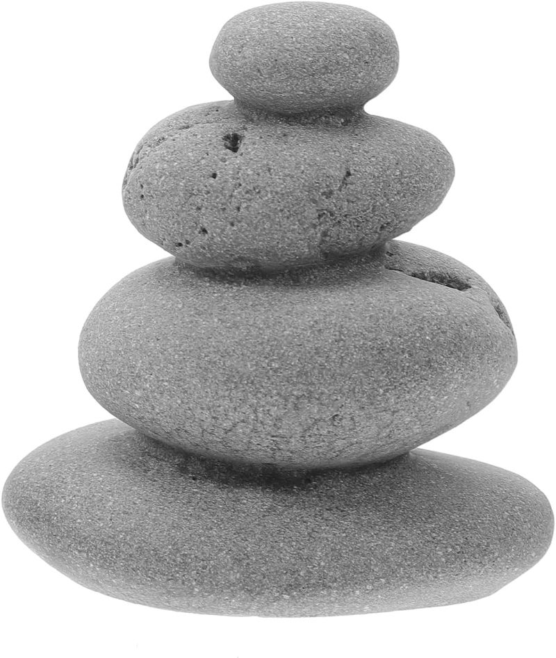 balacoo Balanced Stones Cairn for Zen Garden Decor: Realistic Stacked Stone Ornament for Sand Table, Fish Tank, Micro Landscape Decoration - 2.56" - Image 1